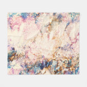 大理石流体抽象芸術パターン フリースブランケット (正面(横))