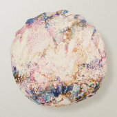 大理石流体抽象芸術パターン ラウンドクッション (裏面)