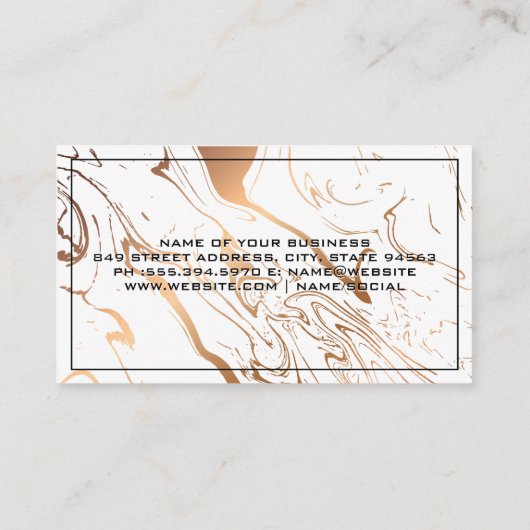 大理石液体の背景 名刺 (裏面)