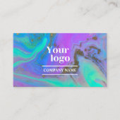 大理石灰トレンディーホログラムインスタグラムQrコード 名刺