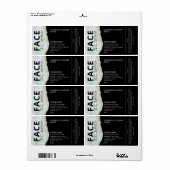 大理石灰プロフェッショナルブラック顔血清ラベル ラベル (フルシート)