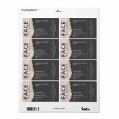 大理石灰プロフェッショナル灰色顔美容液 ラベル (フルシート)