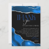 大理石王室のアゲテ結婚ブルー結婚ズ サンキューカード (正面)
