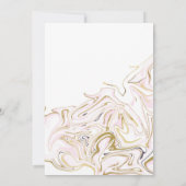 大理石瑪瑙婚前慶祝 | 粉色金色 招待状 (裏面)