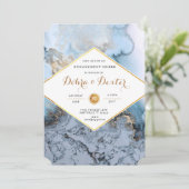 大理石瑪瑙訂婚邀請函 招待状 (スタンド正面)