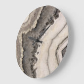 大理石白黒アゲート原石 ラージ壁時計 (傾斜)
