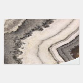 大理石白黒石灰 長方形シール