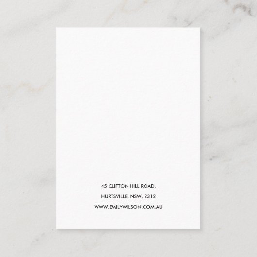 大理石石テラコッタ地イヤリングディスプレイ 名刺 (裏面)