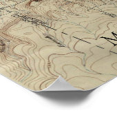 大理石秋テキサス州ヴィンテージマップ1929 ポスター (角)