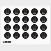 大理石秋テキサス州太陽のトータルEclipse 2024 1 ラウンドシール (シート)
