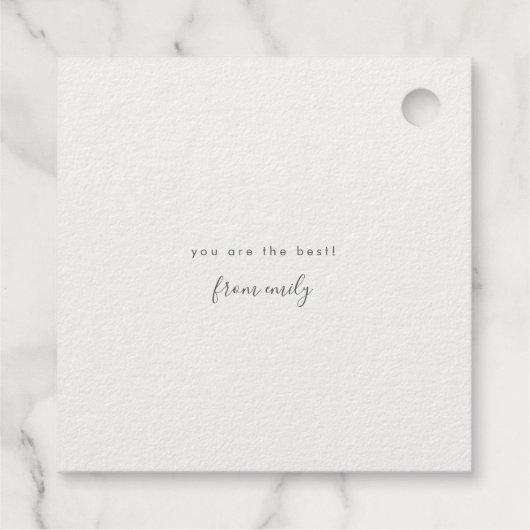 大理石空白のモダン金箔 フェイバータグ (裏面)