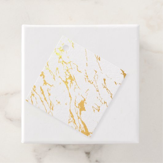 大理石空白のモダン金箔 フェイバータグ (箱)