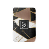 大理石箔幾何学的モザイク バスマット (正面縦)