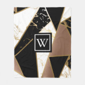 大理石箔幾何学的モザイク フリースブランケット (正面)