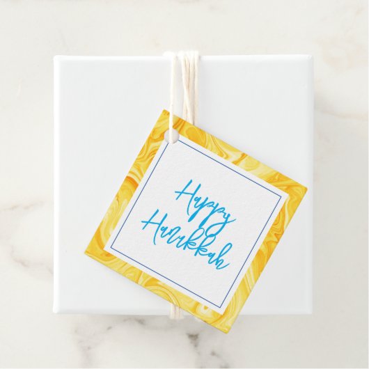 大理石紋畫藝術節日快樂哈努卡節 フェイバータグ (インサイチュ)