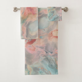 大理石素晴らし灰色バスルーム用タオルセット バスタオルセット