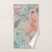 大理石素晴らし灰色バスルーム用タオルセット バスタオルセット (ハンドタオル)