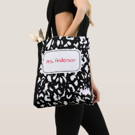 大理石組版ノートパーソナライズされた トートバッグ