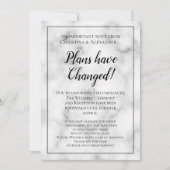 大理石結婚の延期キャンセル延期 招待状 (正面)