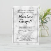 大理石結婚の延期キャンセル延期 招待状 (スタンド正面)