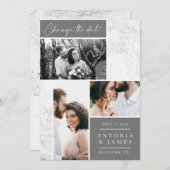 大理石結婚の期日の変更 セーブザデート (正面/裏面)