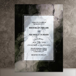 大理石結婚エレガント石 招待状