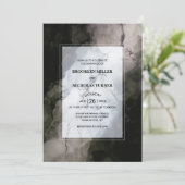 大理石結婚エレガント石 招待状 (スタンド正面)