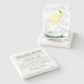 大理石結婚コースター ストーンコースター (横)