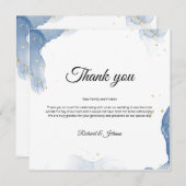大理石結婚式招待状サンキューカード サンキューカード (正面/裏面)
