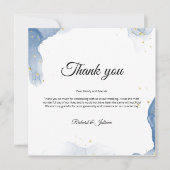 大理石結婚式招待状サンキューカード サンキューカード (正面)