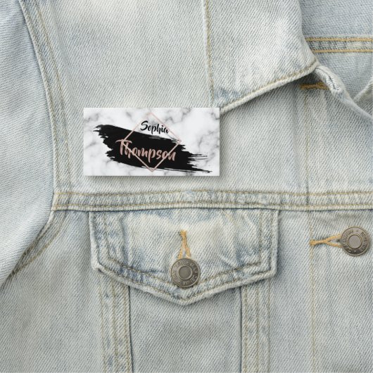 大理石絵を描の線名 名札 (インサイチュ)