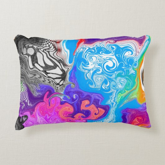 大理石絵を描デジタルアートの効果 アクセントクッション (正面)