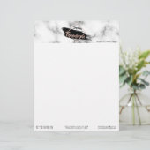 大理石絵を描モダンストローク名 – レターヘッド (スタンド正面)