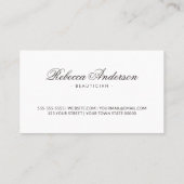 大理石縁どの書跡の黒エレガント色 名刺 (裏面)