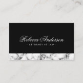 大理石縁どの書跡の黒エレガント色 名刺 (正面)