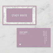 大理石縁どミニマルトレンディー紫 名刺 (正面/裏面)