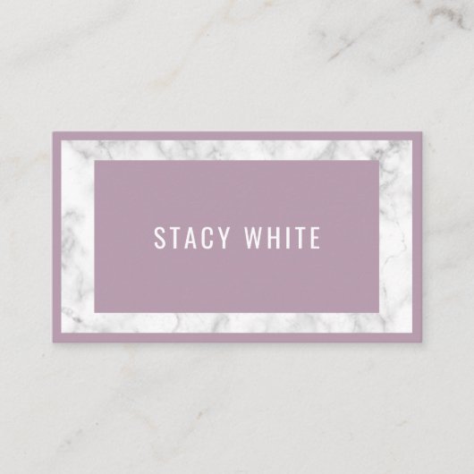 大理石縁どミニマルトレンディー紫 名刺 (正面)