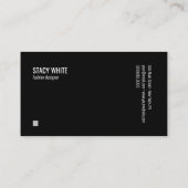 大理石縁どミニマルモダントレンディーブラック 名刺 (裏面)