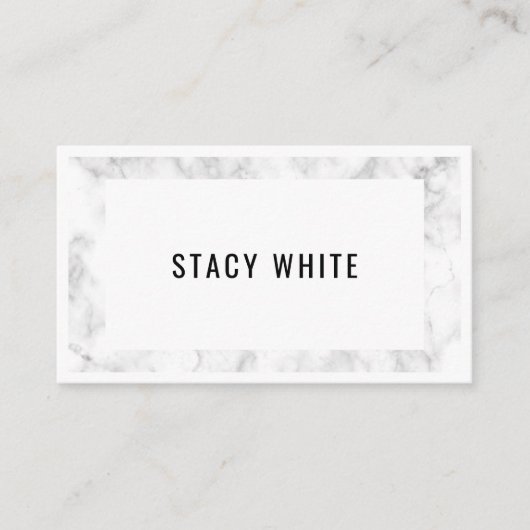 大理石縁どミニマルモダントレンディー 名刺 (正面)