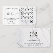 大理石美しいビジネスロゴありがとうロイヤリティカード ロイヤリティカード (正面/裏面)