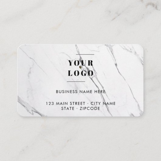 大理石美しいビジネスロゴありがとうロイヤリティカード ロイヤリティカード (裏面)