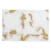 大理石美しい金ゴールド エレガント 枕カバー (裏面)