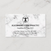 大理石背景カイロプラクティックアポイントメントカード 予約カード (正面)