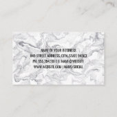 大理石背景 | モダンスタイリッシュ 名刺 (裏面)