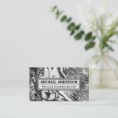 大理石背景 名刺 (スタンド正面)