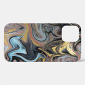 大理石自然アートワークゴールデングリッター Case-Mate iPhoneケース (裏面 (横))