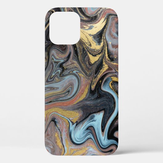 大理石自然アートワークゴールデングリッター Case-Mate iPhoneケース (裏面)