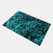 大理石花崗岩テクスチャブルー ドアマット (アングル)