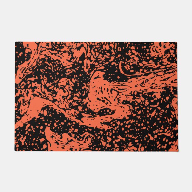 大理石花崗岩テクスチャ自然かわいい ドアマット (正面)