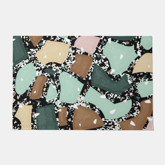 大理石花崗岩テクスチャ ドアマット (正面)